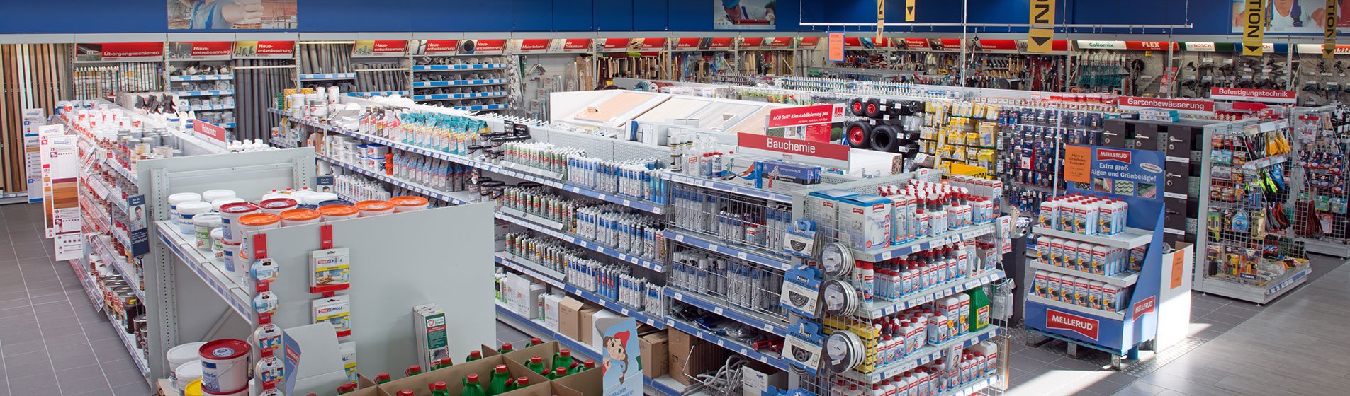 Gut sortierter Fachmarkt